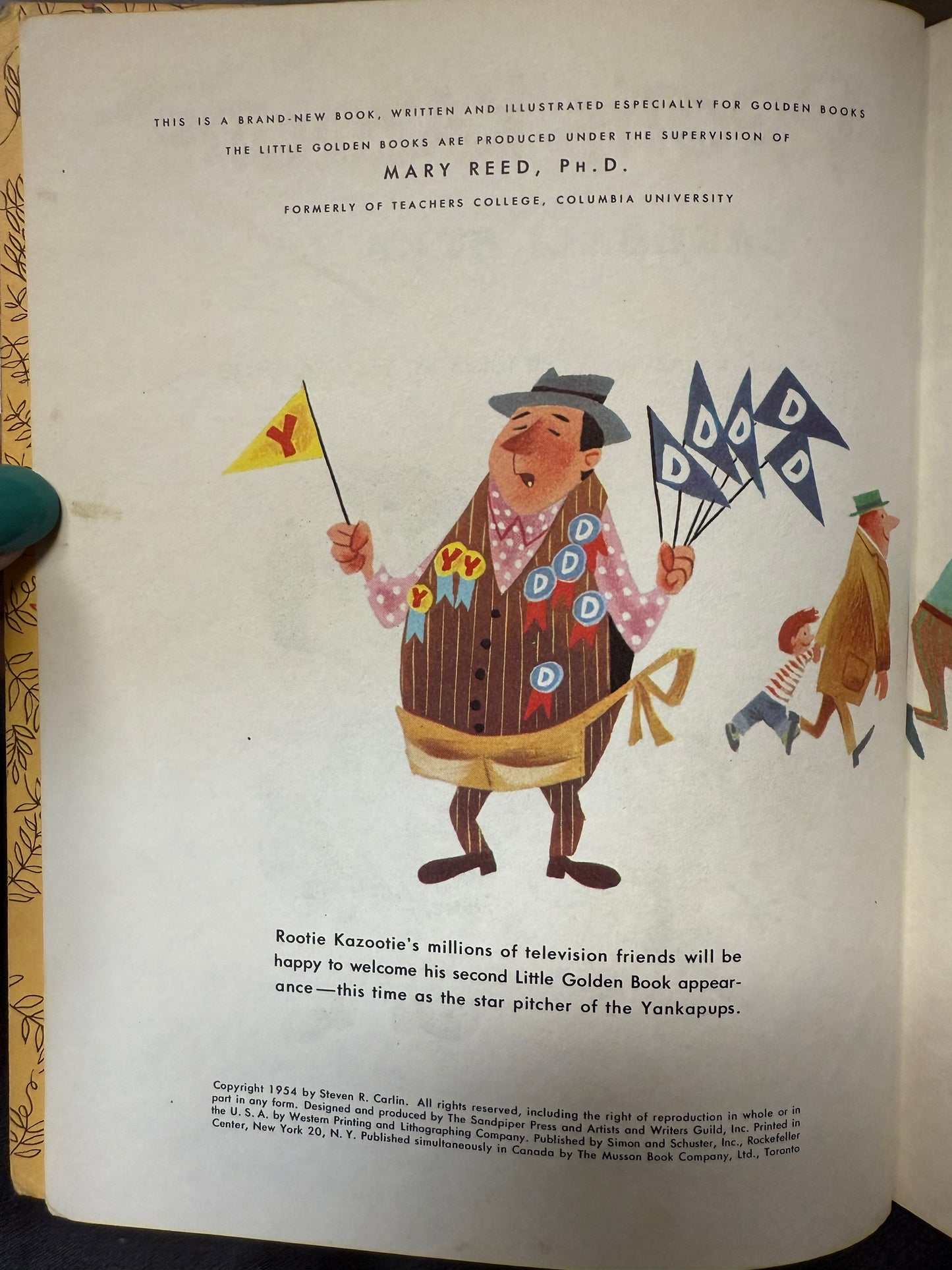 Rootie Kazootie Children Book 1954 1st edition