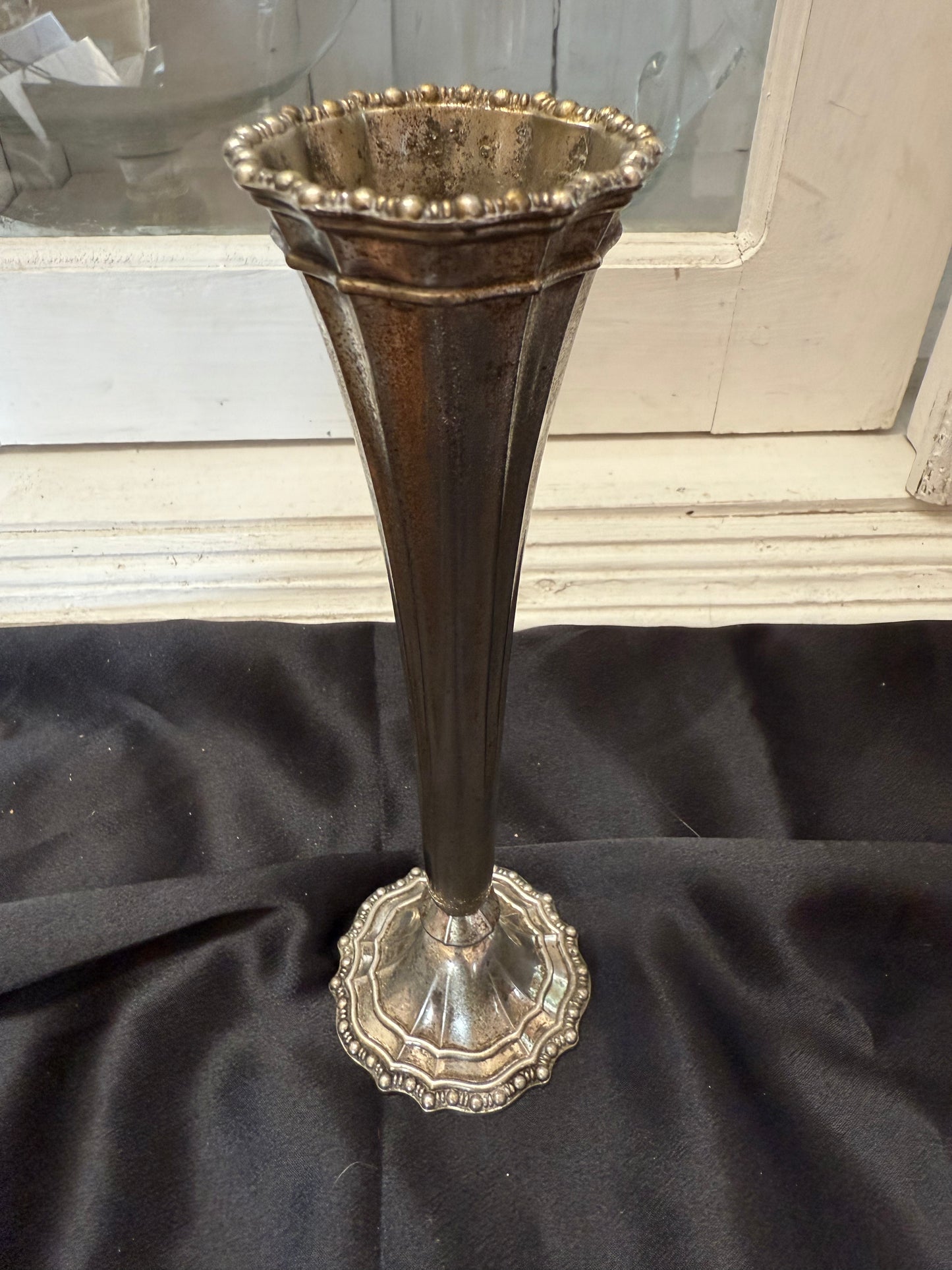 Avon Silver Plate Vase Italy 7 3/4 inches tall