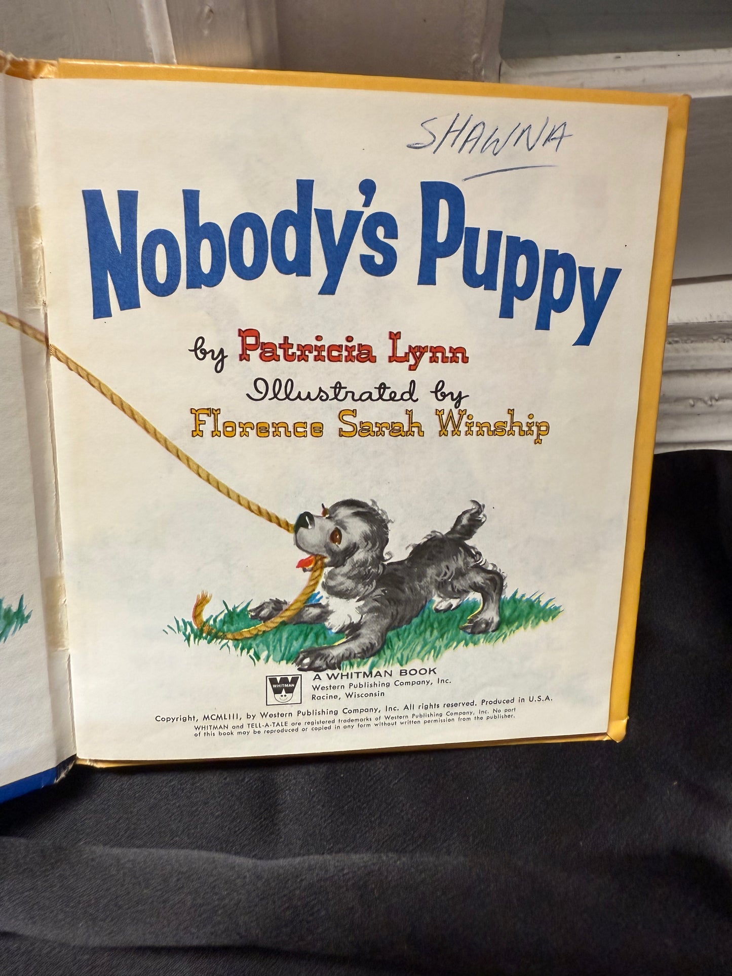 Nobody's Puppy 1953 1st ed