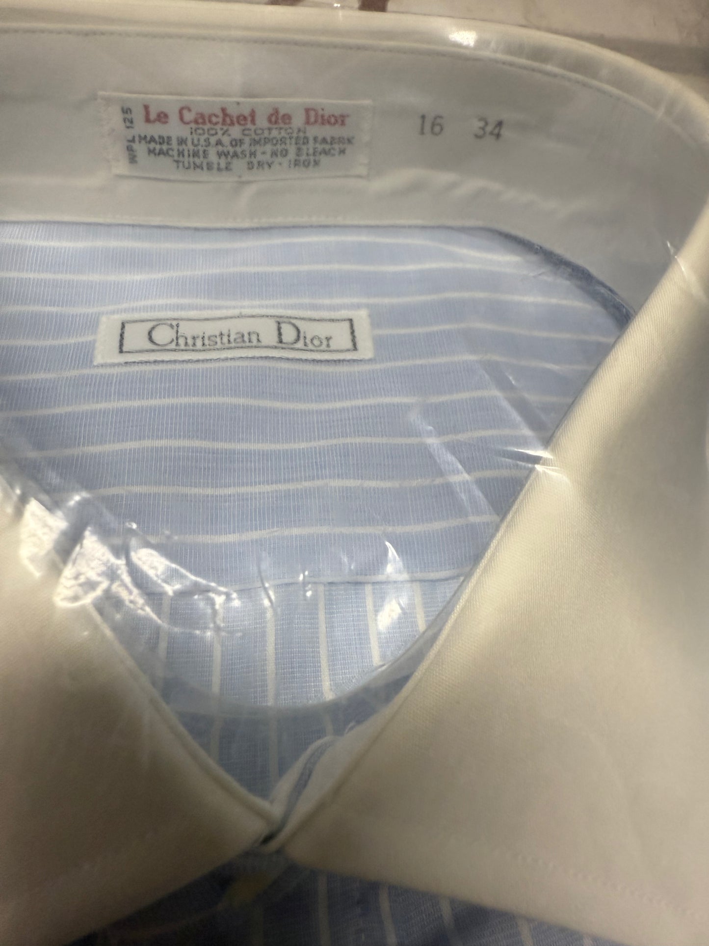 Christian Dior French Cuff Dress Shirt 16 34