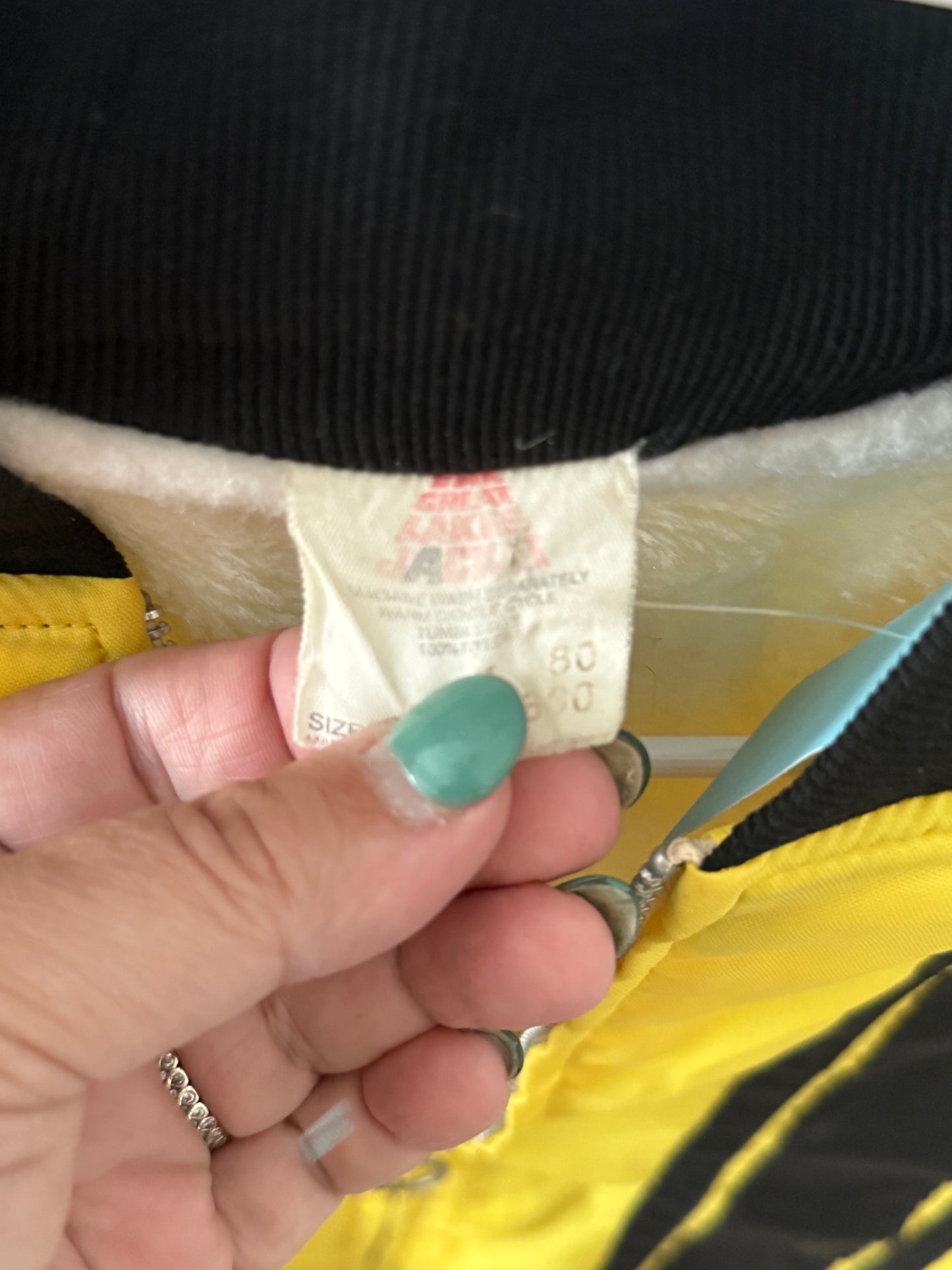 Vintage Yellow and Black Racing Jacket Great Lakes Small