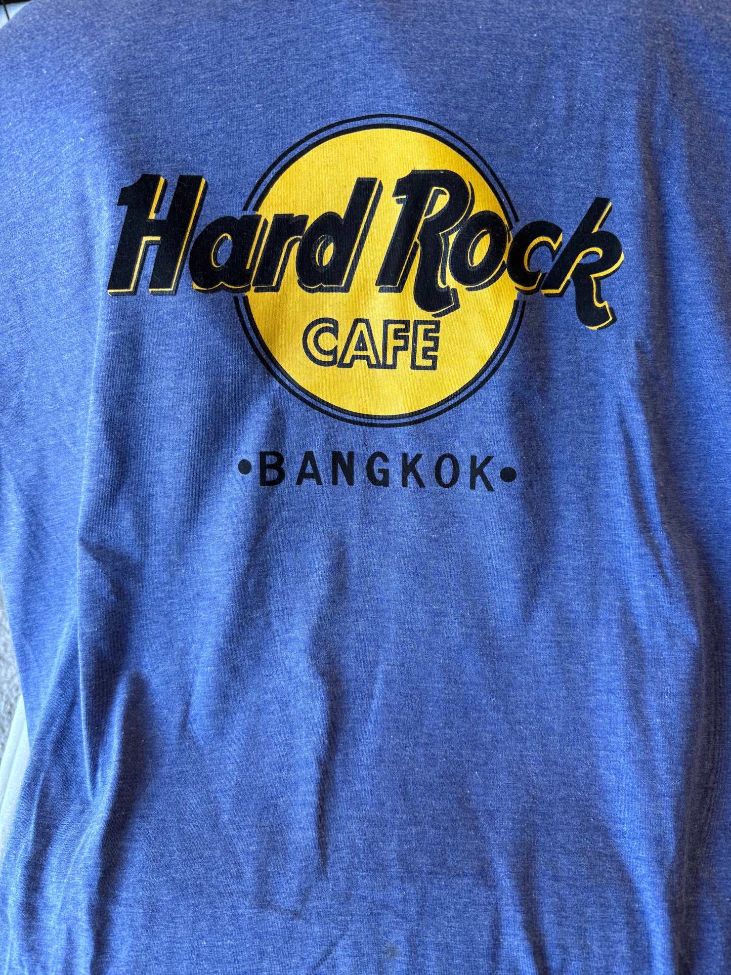 Hard Rock Bangkok Grey/Blue T-Shirt Gently Worn x-Large