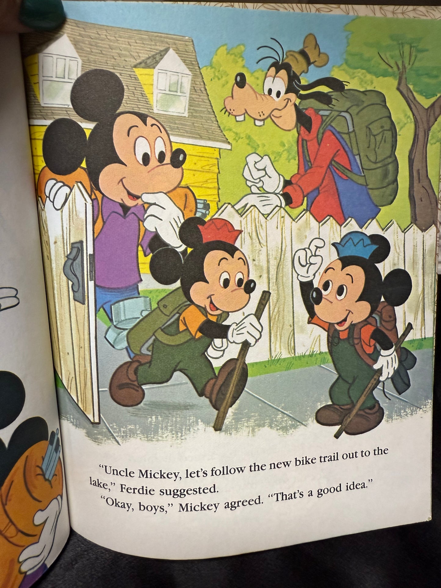 Mickey Mouse & Goofy The Big Bear Scare Children Book