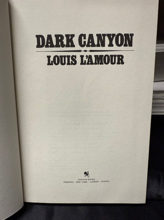 Louis L'Amour Dark Canyon 1983