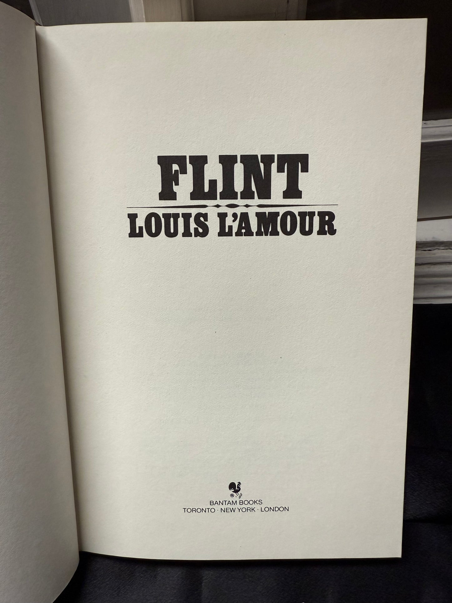 Louis L'Amour Flint  HardCover Book 1981