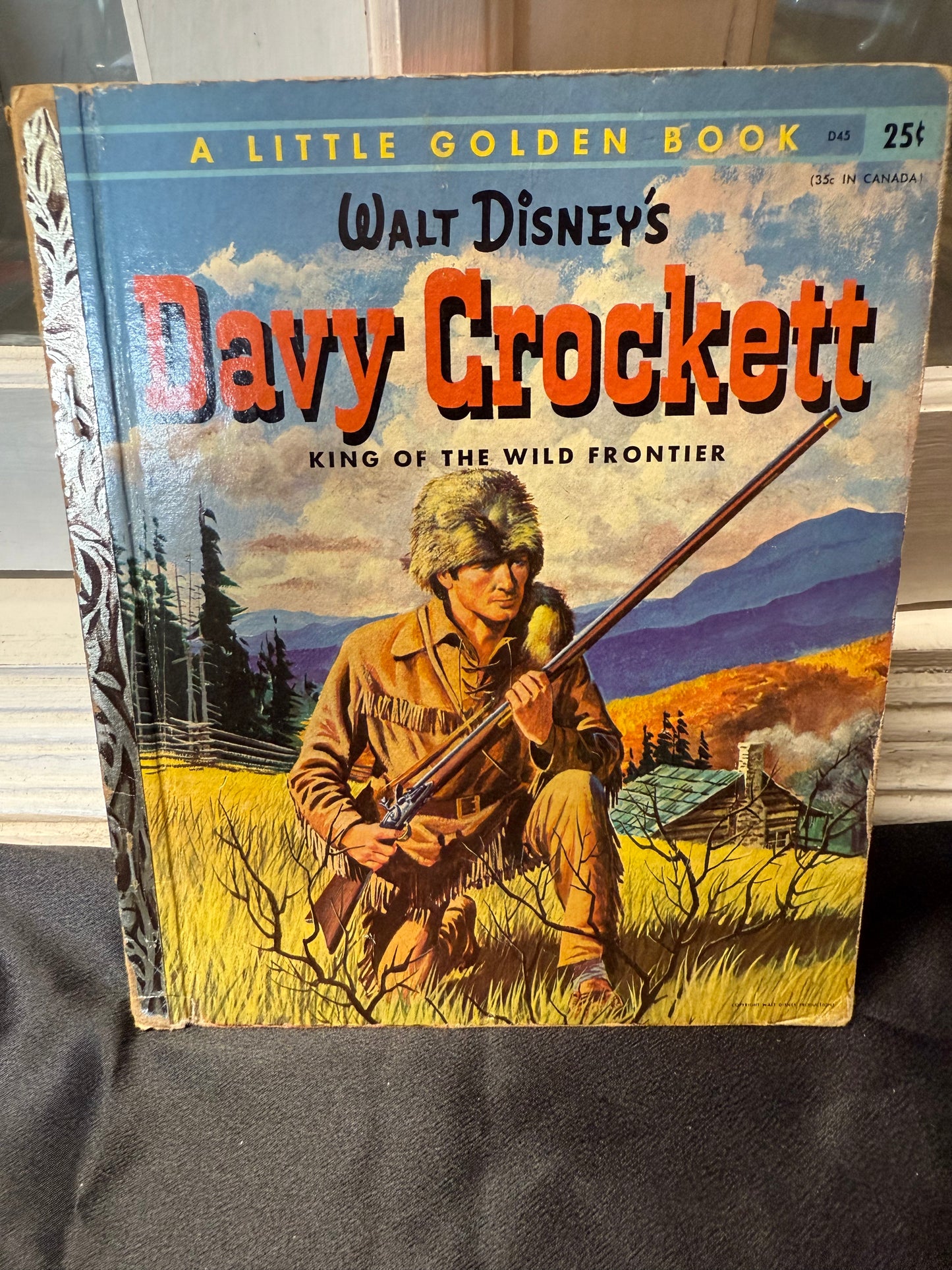 Walt Disney Davy Crockett King of the Wild Frontier Children's book 1st ed 1955