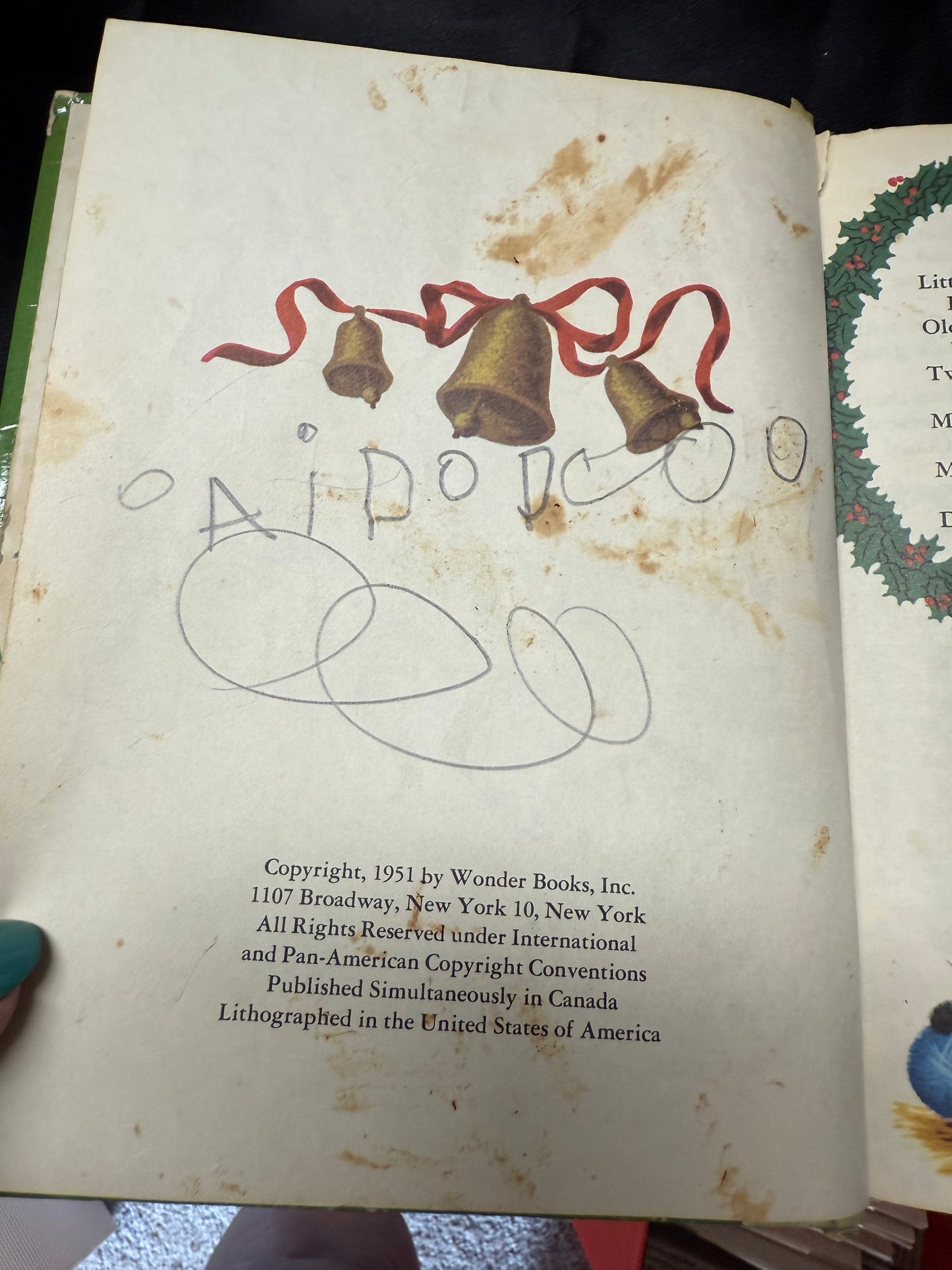 The Wonder Book of Christmas 1st ed 1951