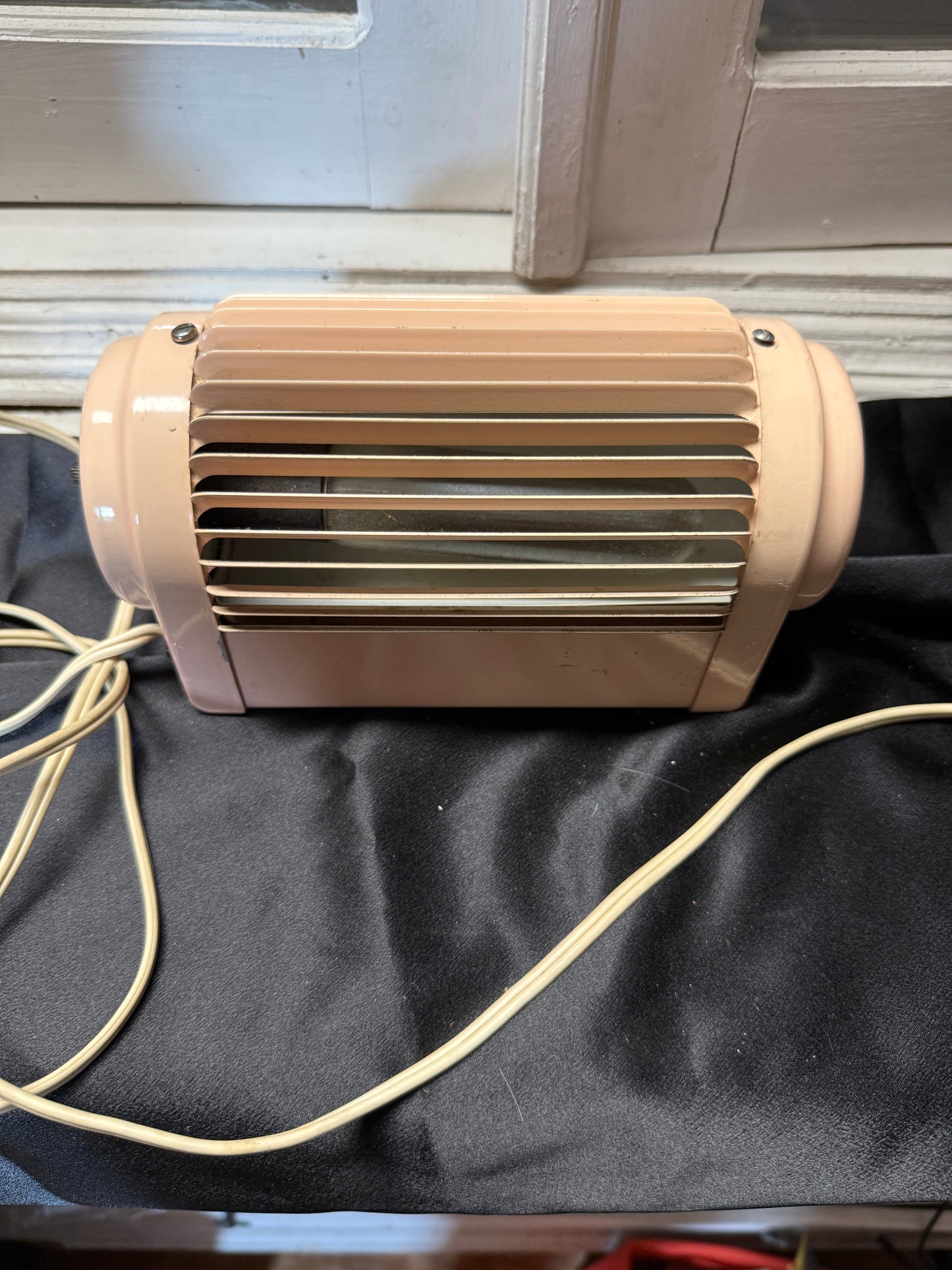 Riewerts Tool and Die Shop Portable Lamp Louvered Pink Works