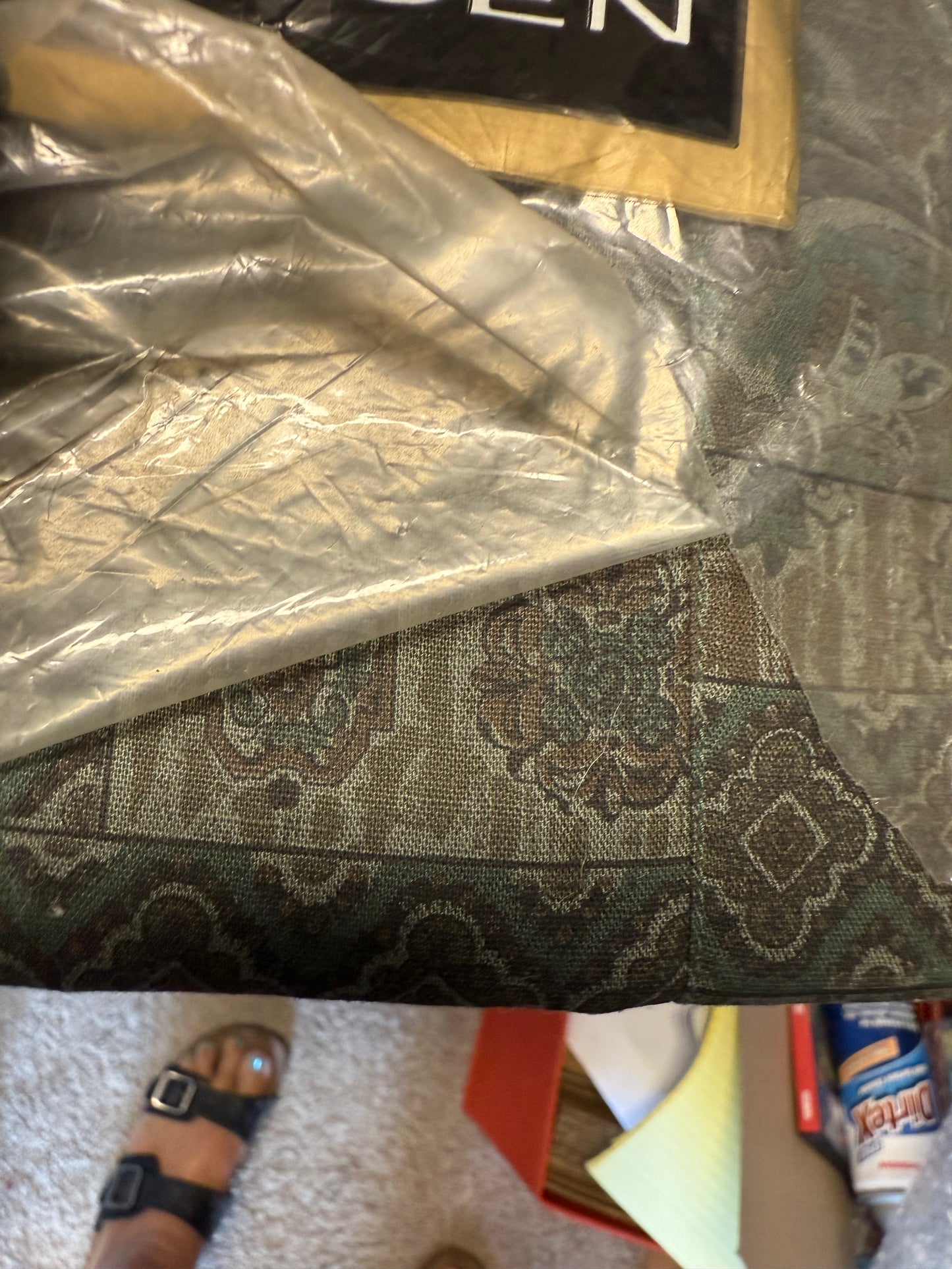 Tooke Van Heusen Vintage Brown Pasley Shirt Short Sleeve