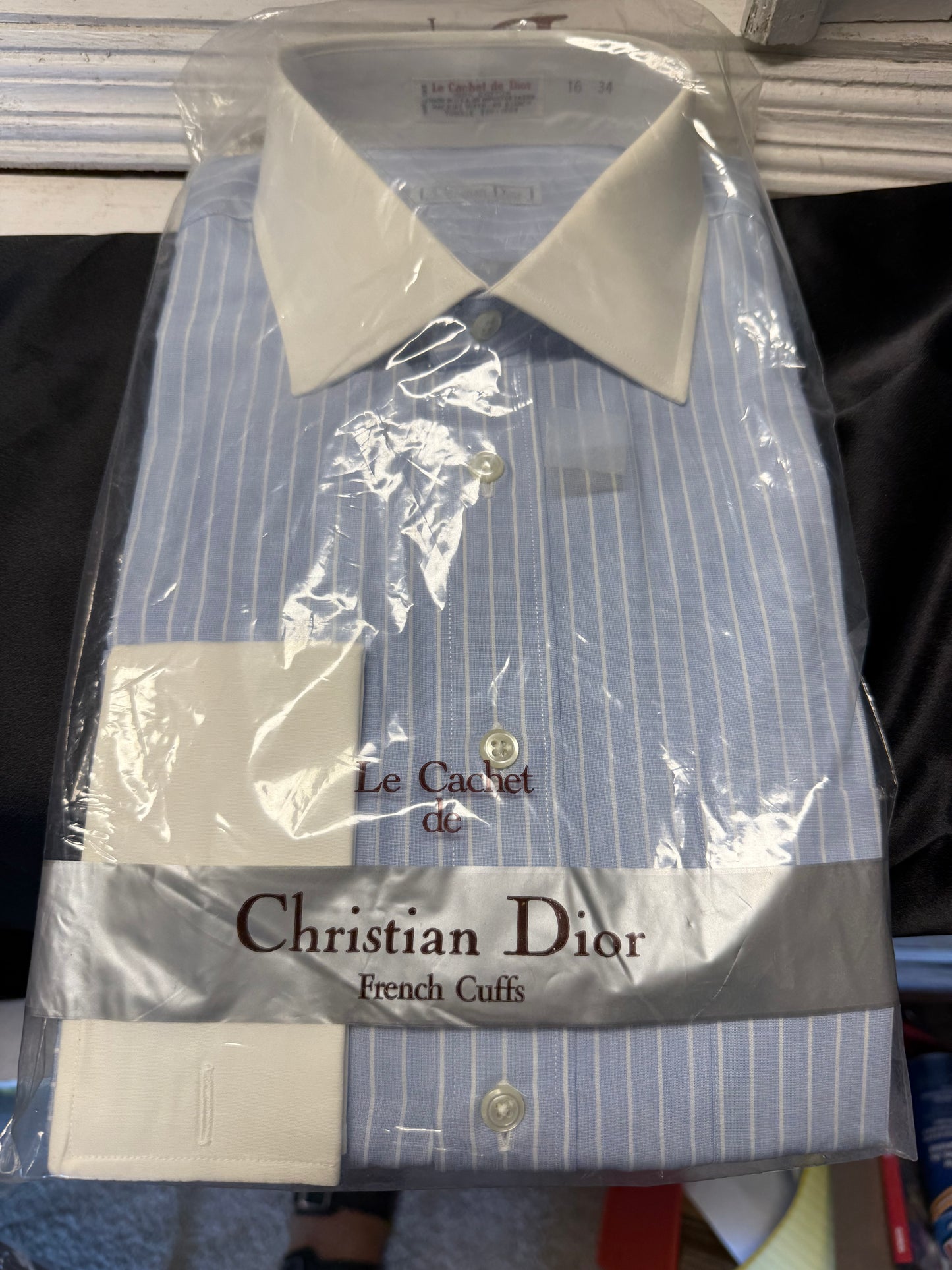 Christian Dior French Cuff Dress Shirt 16 34