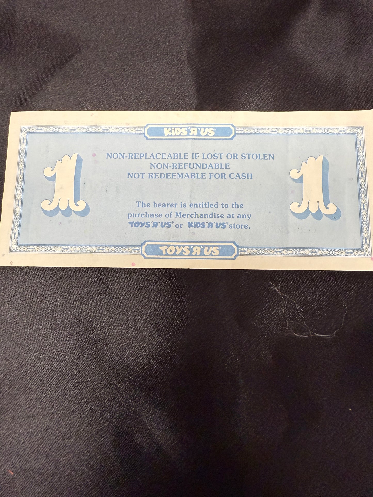 Toys R US $1.00 Bill Like new