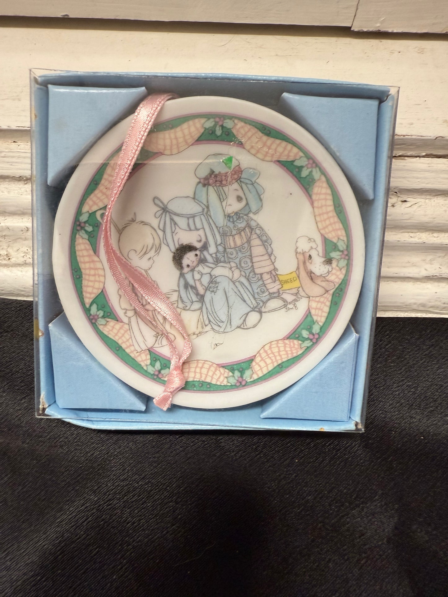 Precious Moments Childrens Pageant  Nativity Mini Plate Ornament baby Jesus