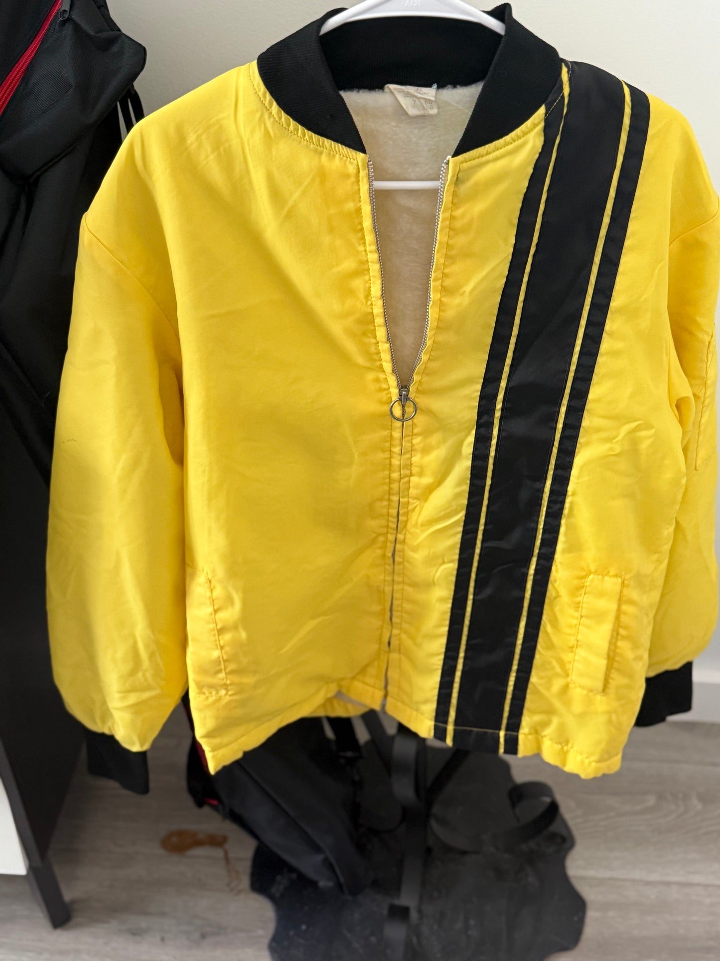 Vintage Yellow and Black Racing Jacket Great Lakes Small